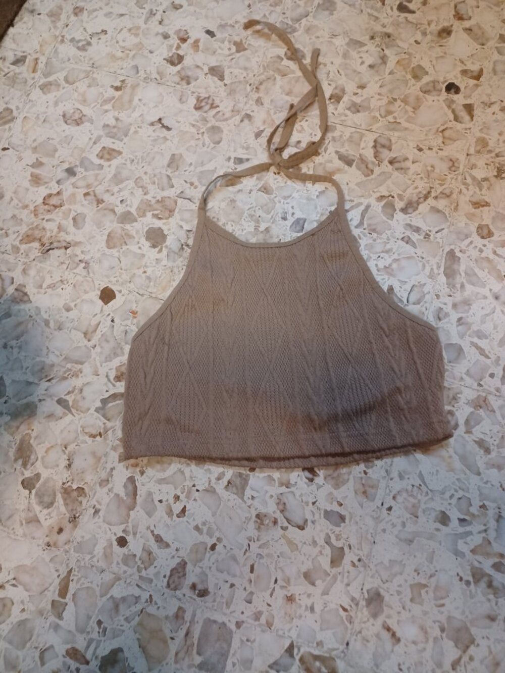 Shein Junior Women's Halter Top L Brown